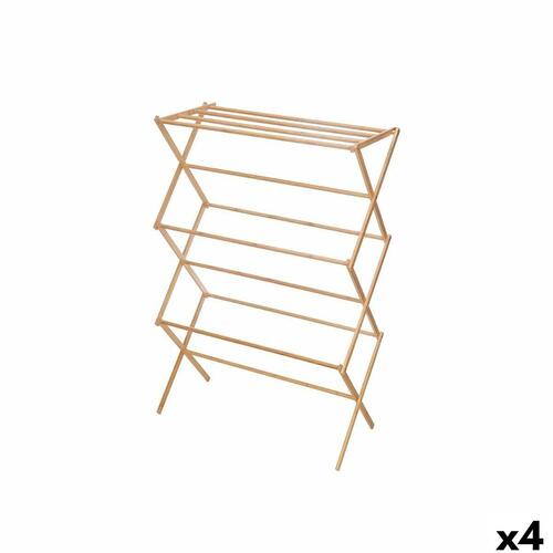 Sammenfoldeligt Tørrestativ Kipit WR4054B-1 BAMBOO Natur Bambus 74 x 36 x 111 cm 74 x 8 x 50 cm (4 enheder)