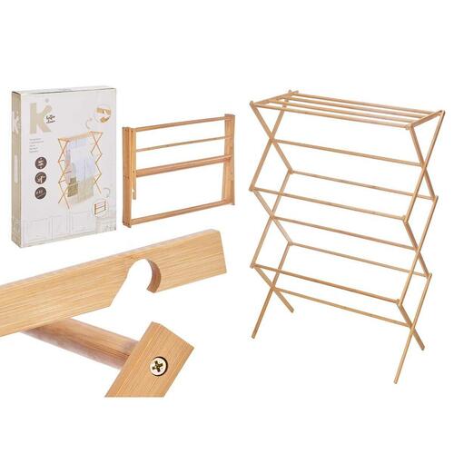 Sammenfoldeligt Tørrestativ Kipit WR4054B-1 BAMBOO Natur Bambus 74 x 36 x 111 cm 74 x 8 x 50 cm (4 enheder)