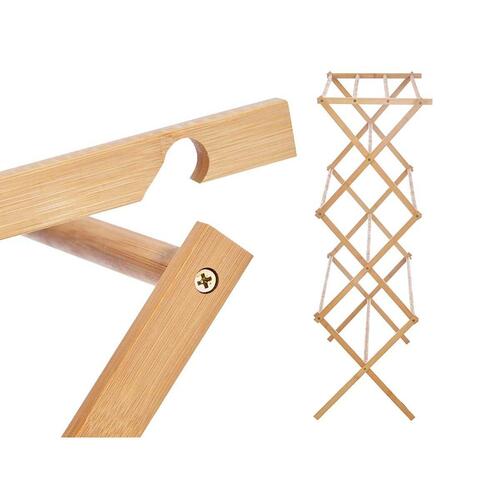 Sammenfoldeligt Tørrestativ Kipit WR4054B-1 BAMBOO Natur Bambus 74 x 36 x 111 cm 74 x 8 x 50 cm (4 enheder)