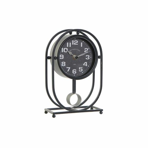 Namizna ura DKD Home Decor Krystal Sort Jern (16.5 x 7 x 25 cm)