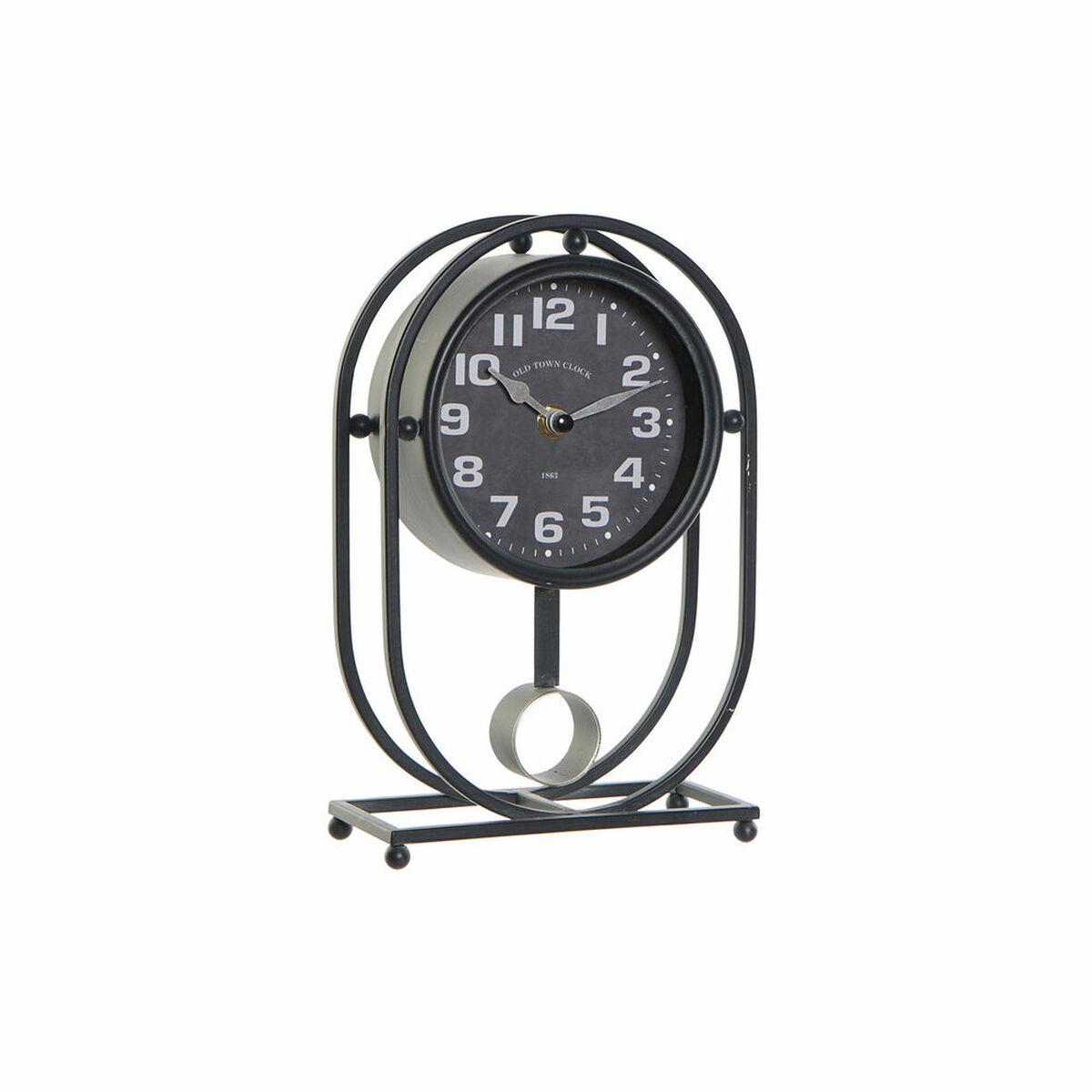 Namizna ura DKD Home Decor Krystal Sort Jern (16.5 x 7 x 25 cm)