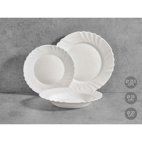 Spisestel Vivalto F-LBP100-80-90 Hvid Opalglas (2 enheder)