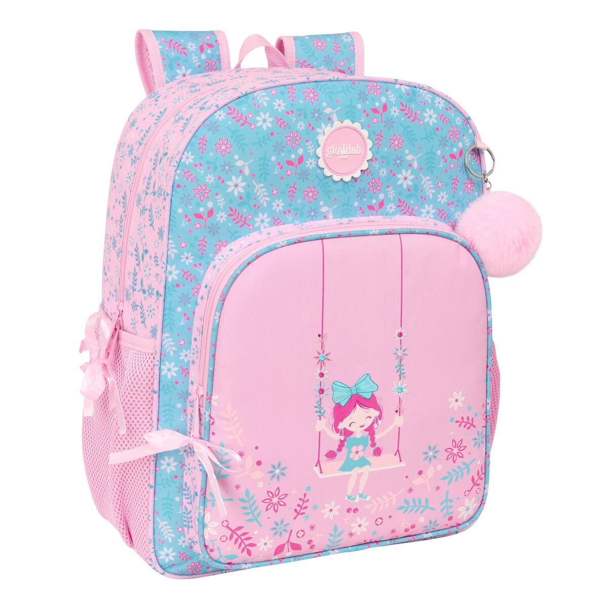 Glow Lab Swing skoletaske - multifarvet børnerygsæk 33 × 42 × 14 cm