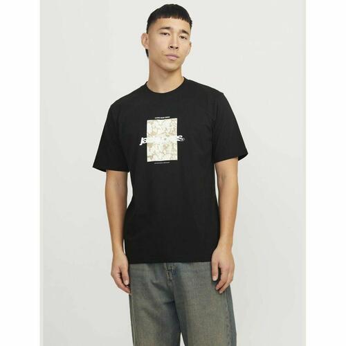 Kortærmet T-shirt til Mænd Jack & Jones JCOTARMAC CAMO FRONT TEE 12273239 Sort L