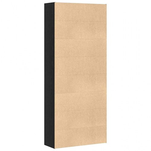 Bogreol 80×30×189 cm i konstrueret træ - sort eg