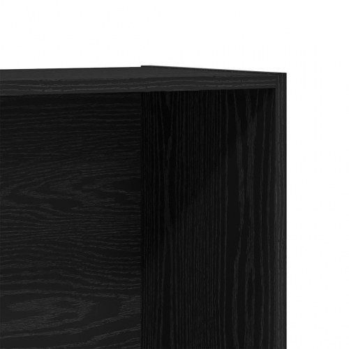 Bogreol 80×30×189 cm i konstrueret træ - sort eg