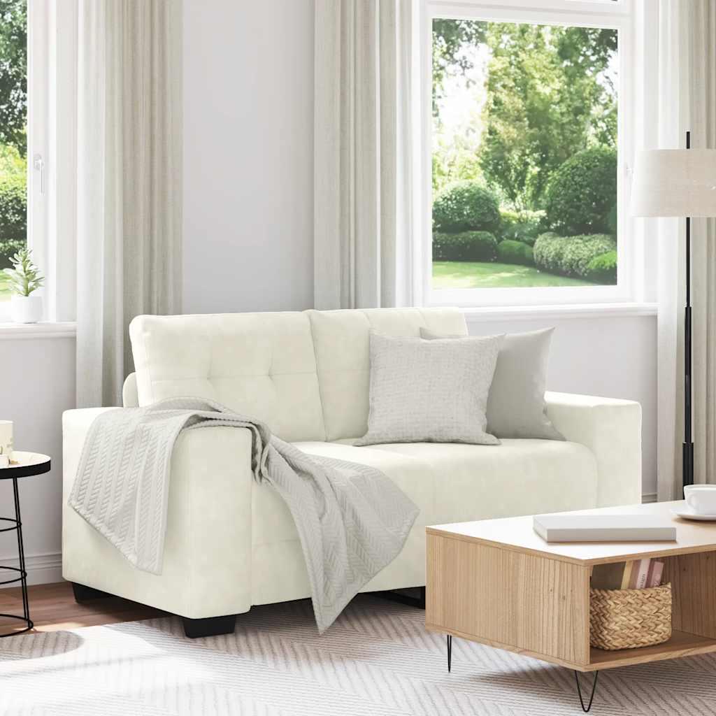 | Tosæders sofa | med pude Creme Fløjl