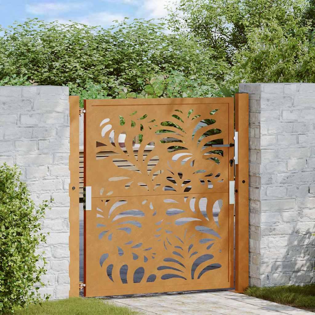 Havelåge 105x105 Cm Cortenstål Bølgedesign