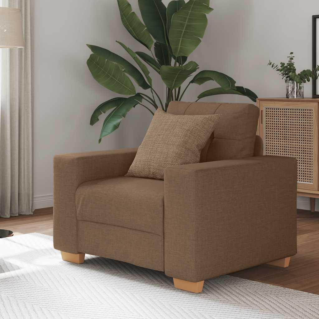 Sofastol 60 cm stof brun
