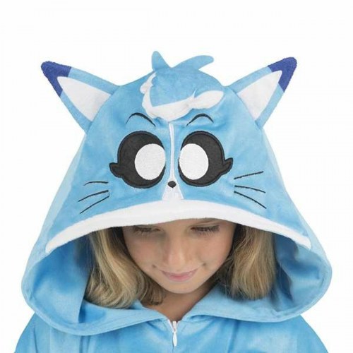 Akela kigurumi kostume til børn, kat, blå (7-9 år)