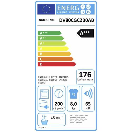 Kondensator tørretumbler Samsung DV80CGC2B0ABEC
