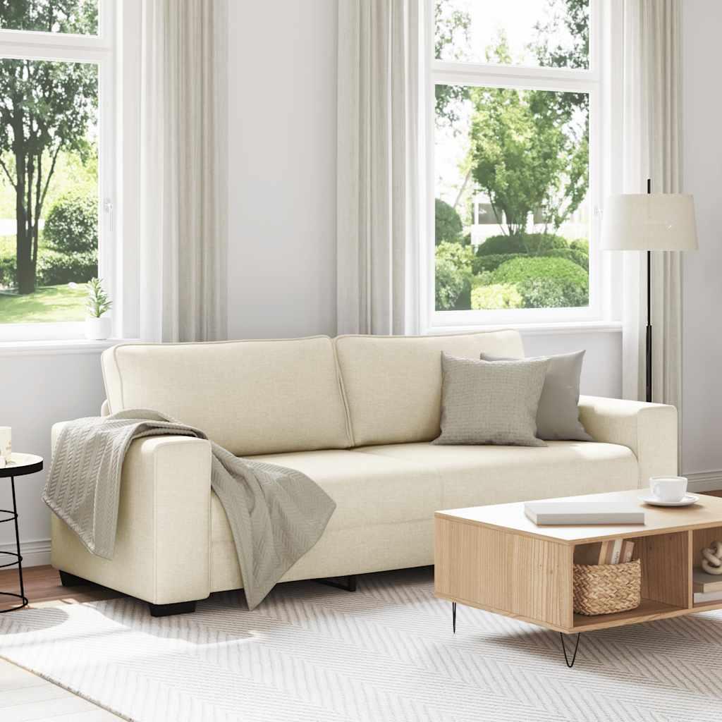 | Sofa | med pude med pude Beige 221 x 77 x 82 cm Linned
