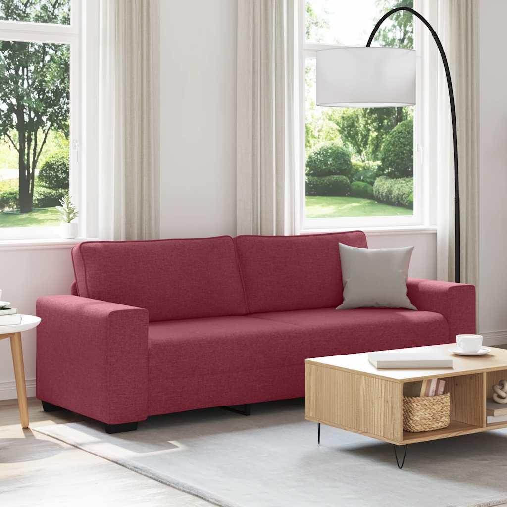 3-Personers Sofa Stof - 180 cm / Vinrød