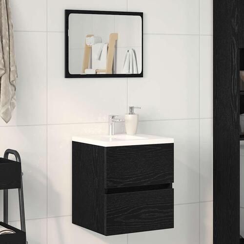 Underskab til håndvask 41x38,5x45 cm konstrueret træ sort-eg