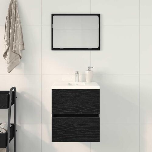 Underskab til håndvask 41x38,5x45 cm konstrueret træ sort-eg
