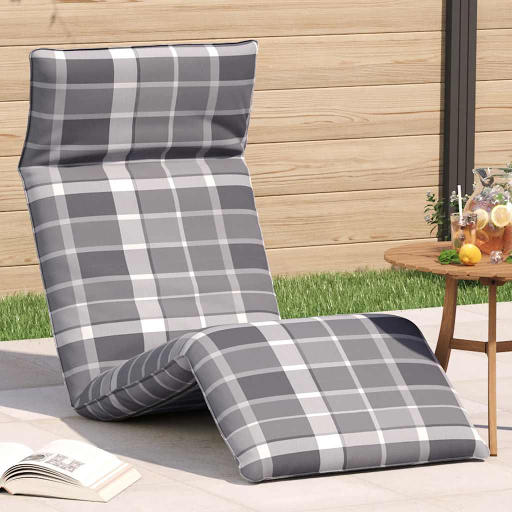Foldbar liggestol 175x54x8,5 cm oxfordstof grÃ¥ternet