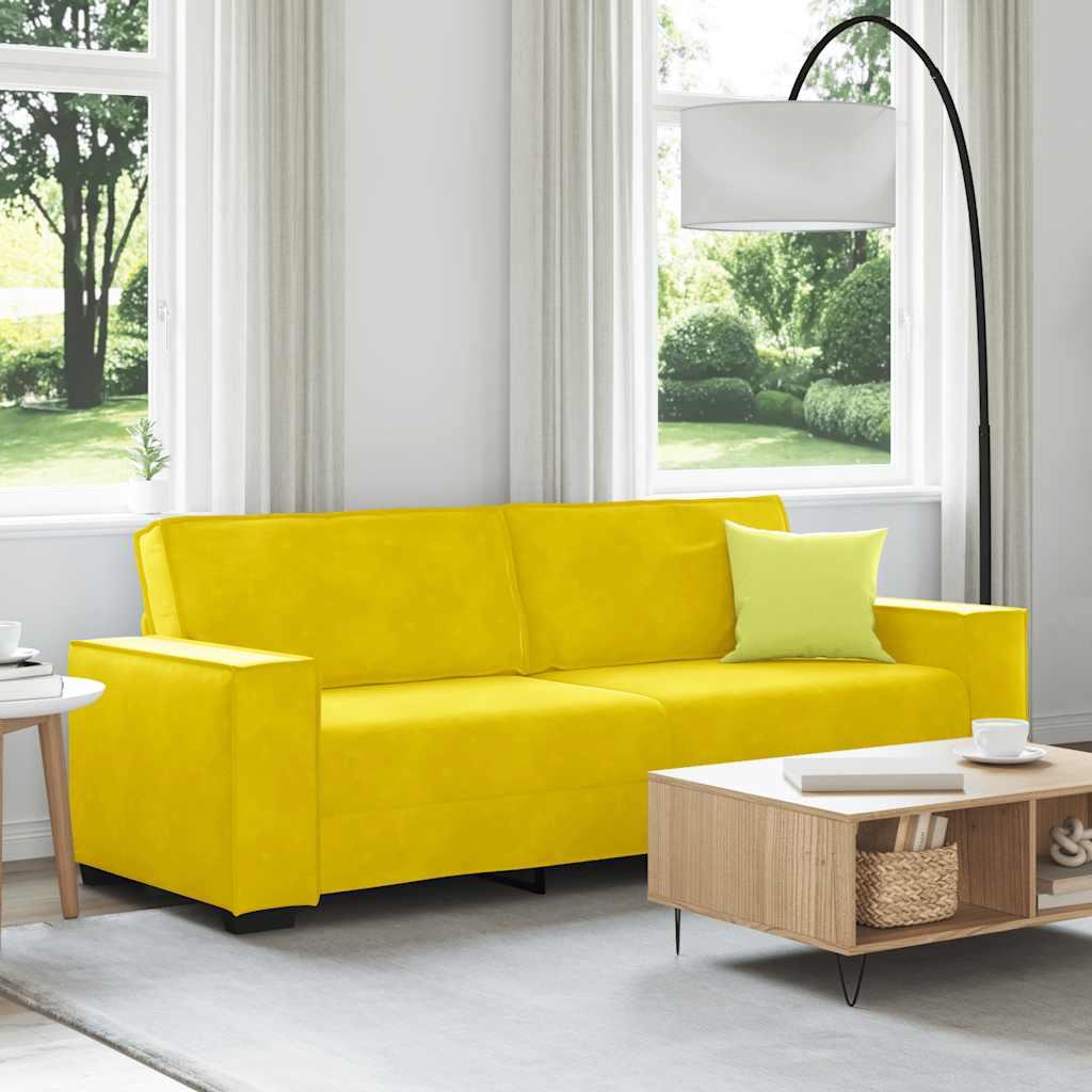 2-Personers Sofa Velour - 180 cm / Gul