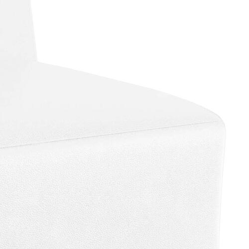 Lænestol 55 cm kunstlæder hvid