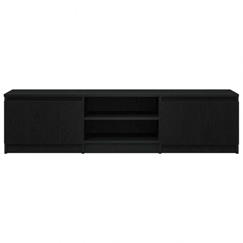 Tv-bord 140x40x36 cm konstrueret træ sort egetræsfarve