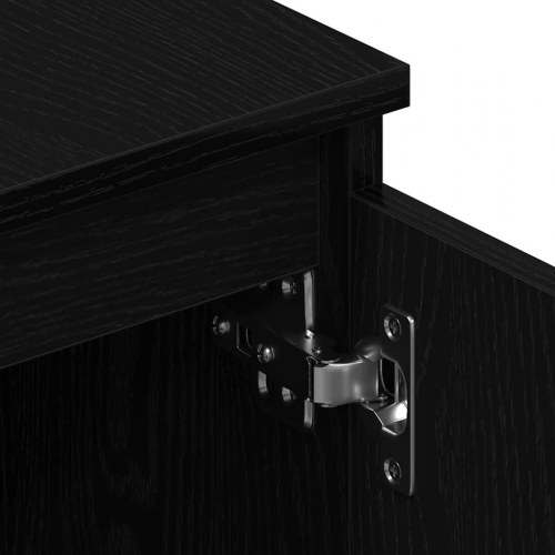 Tv-bord 140x40x36 cm konstrueret træ sort egetræsfarve