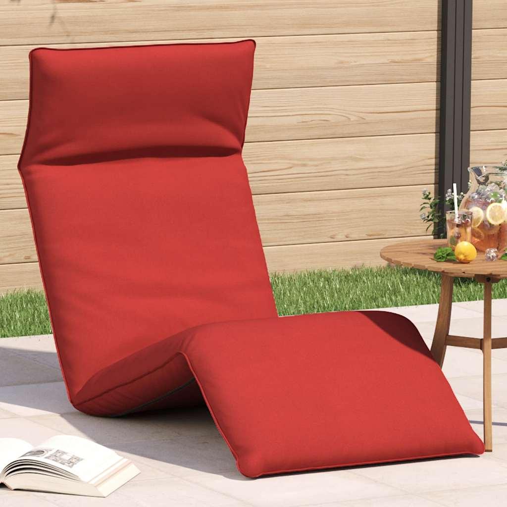 Foldbar Liggestol 175X54X8,5 Cm Oxfordstof - Rød