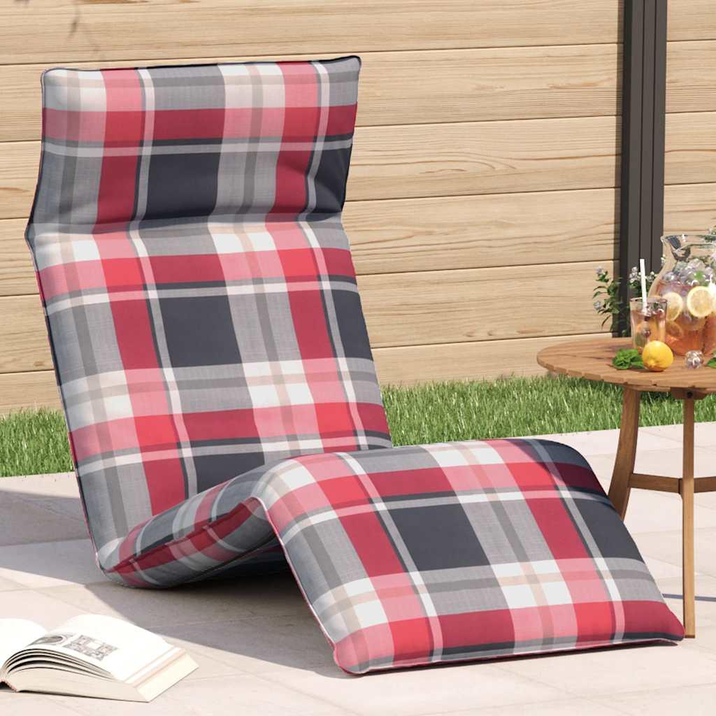 Foldbar liggestol 175x54x8,5 cm oxfordstof rÃ¸dternet