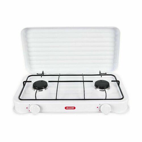 gaskomfur Algon Med låg Hvid 4400 W 55 x 7 x 32 cm (2 enheder)
