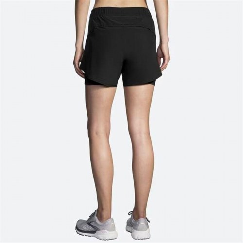 Brooks Chaser 5" 2‑in‑1 løbeshorts til kvinder - Sort (XS)