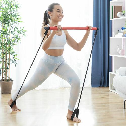 Fitness Bar med Resistance Bands og Motion Guide InnovaGoods (OUTLET A)