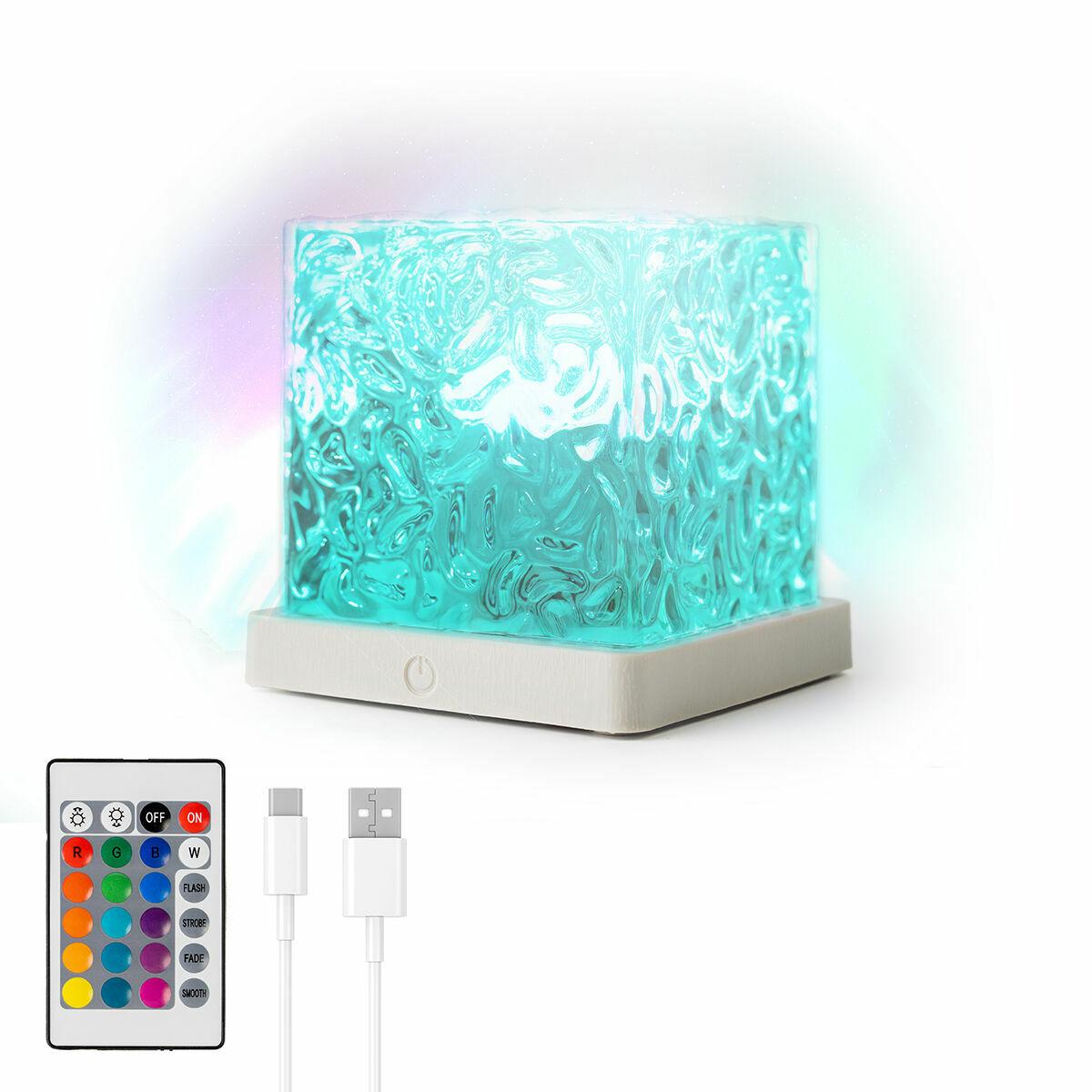 Genopladeligt LED-nordlysprojektor InnovaGoods RECHARGEABLE WATER RIPPLE LAMP (OUTLET A)
