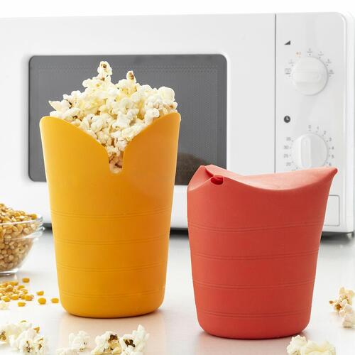 Sammenfoldelige silikone Popcorn Poppers InnovaGoods COLLAPSIBLE POPCORN BOWL Metal Silikone (OUTLET A)