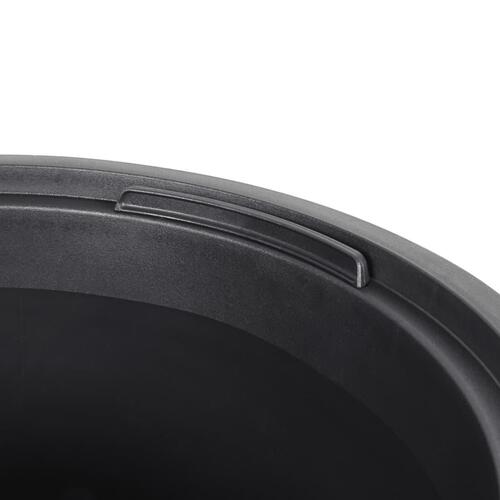 Plantekrukke 18/45 l udtagelig indsats rillet design mokkafarve