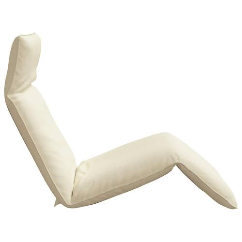 Foldbar liggestol 175x54x8,5 cm oxfordstof cremefarvet