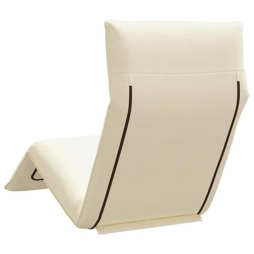 Foldbar liggestol 175x54x8,5 cm oxfordstof cremefarvet