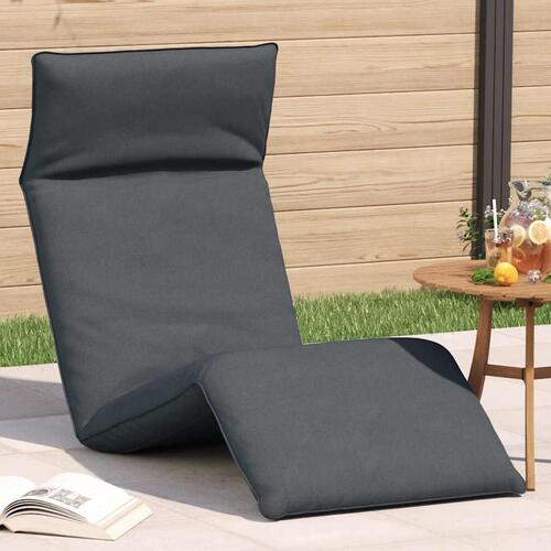 Foldbar liggestol 175x54x8,5 cm oxfordstof antracitgrå