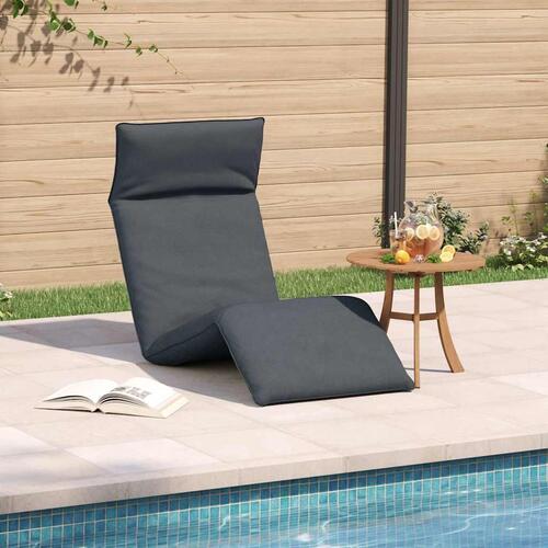 Foldbar liggestol 175x54x8,5 cm oxfordstof antracitgrå