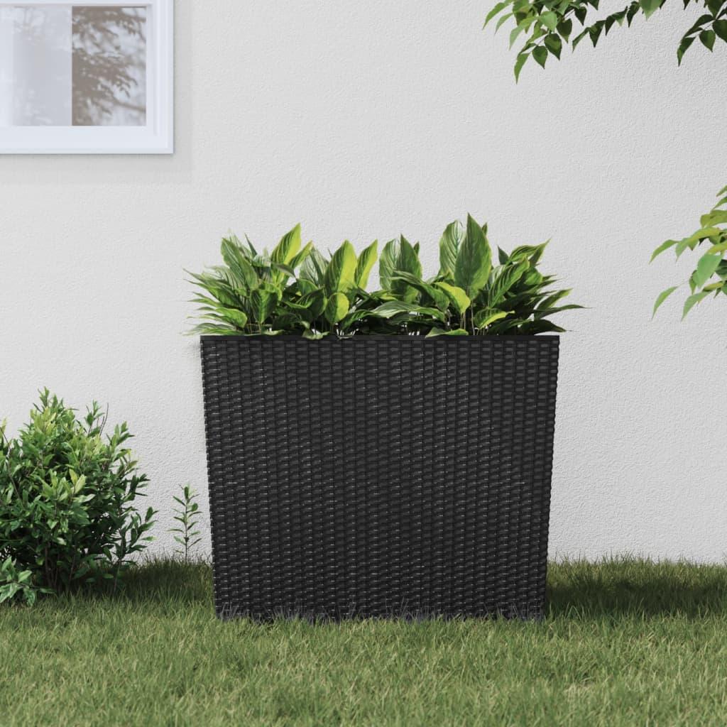 Plantekrukke i rattanlook med udtagelig indsats, 12/44 l - antracit