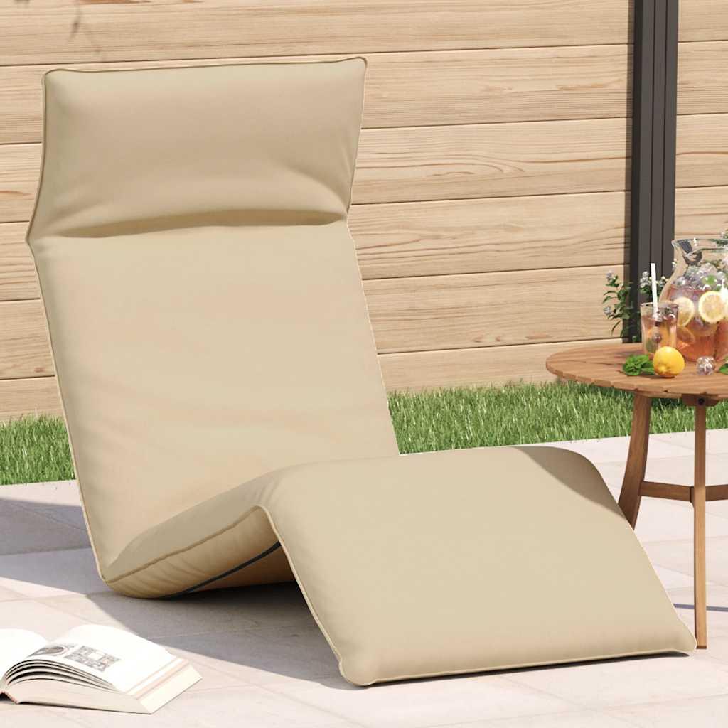 Foldbar Liggestol 175X54X8,5 Cm Oxfordstof - Beige