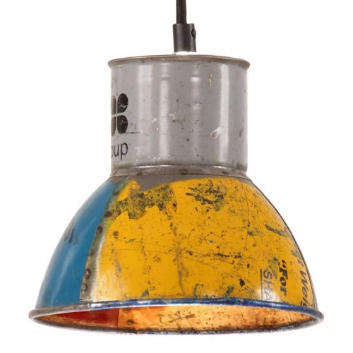 Industriel hængelampe 17 cm E27 25 W rund flerfarvet