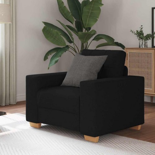 Sofastol 60 cm stof sort