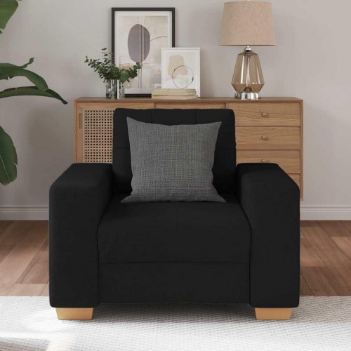 Sofastol 60 cm stof sort