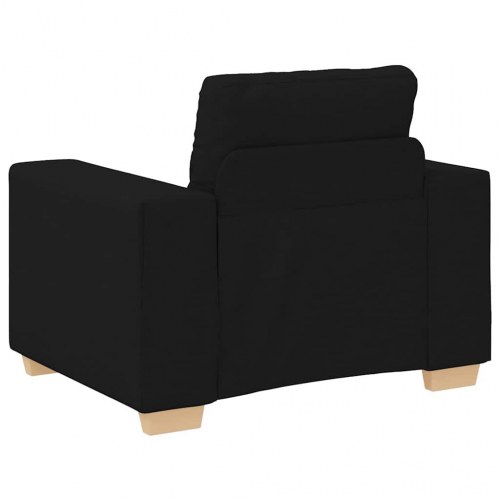 Sofastol 60 cm stof sort