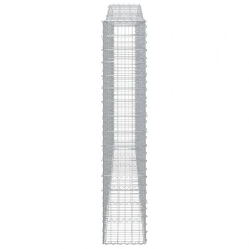 Buede gabionkurve 8 stk. 400x30x160/180 cm galvaniseret jern