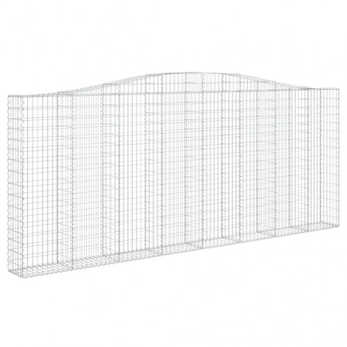 Buede gabionkurve 9 stk. 400x30x160/180 cm galvaniseret jern