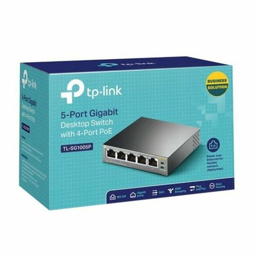 TP-Link TL-SG1005P desktop switch med 5 porte og PoE