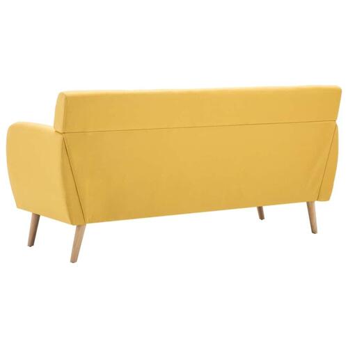 3-personers sofa 172x70x82 cm stofbetræk gul