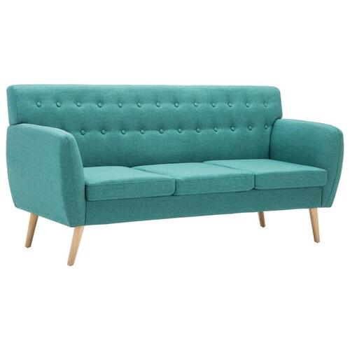 3-personers sofa 172x70x82 cm stofbetræk grøn