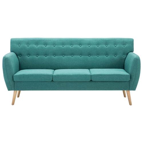 3-personers sofa 172x70x82 cm stofbetræk grøn