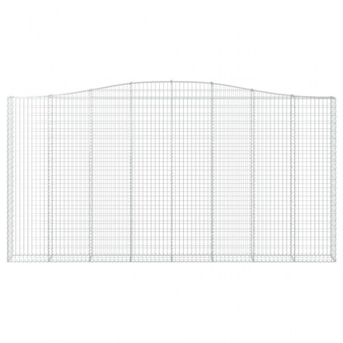 Buede gabionkurve 3 stk. 400x30x200/220 cm galvaniseret jern