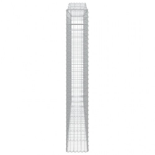 Buede gabionkurve 3 stk. 400x30x200/220 cm galvaniseret jern